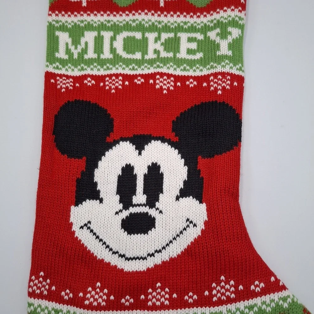 Disney Mickey Mouse & Minnie Mouse‎ Knit Sweater Christmas Stocking 18